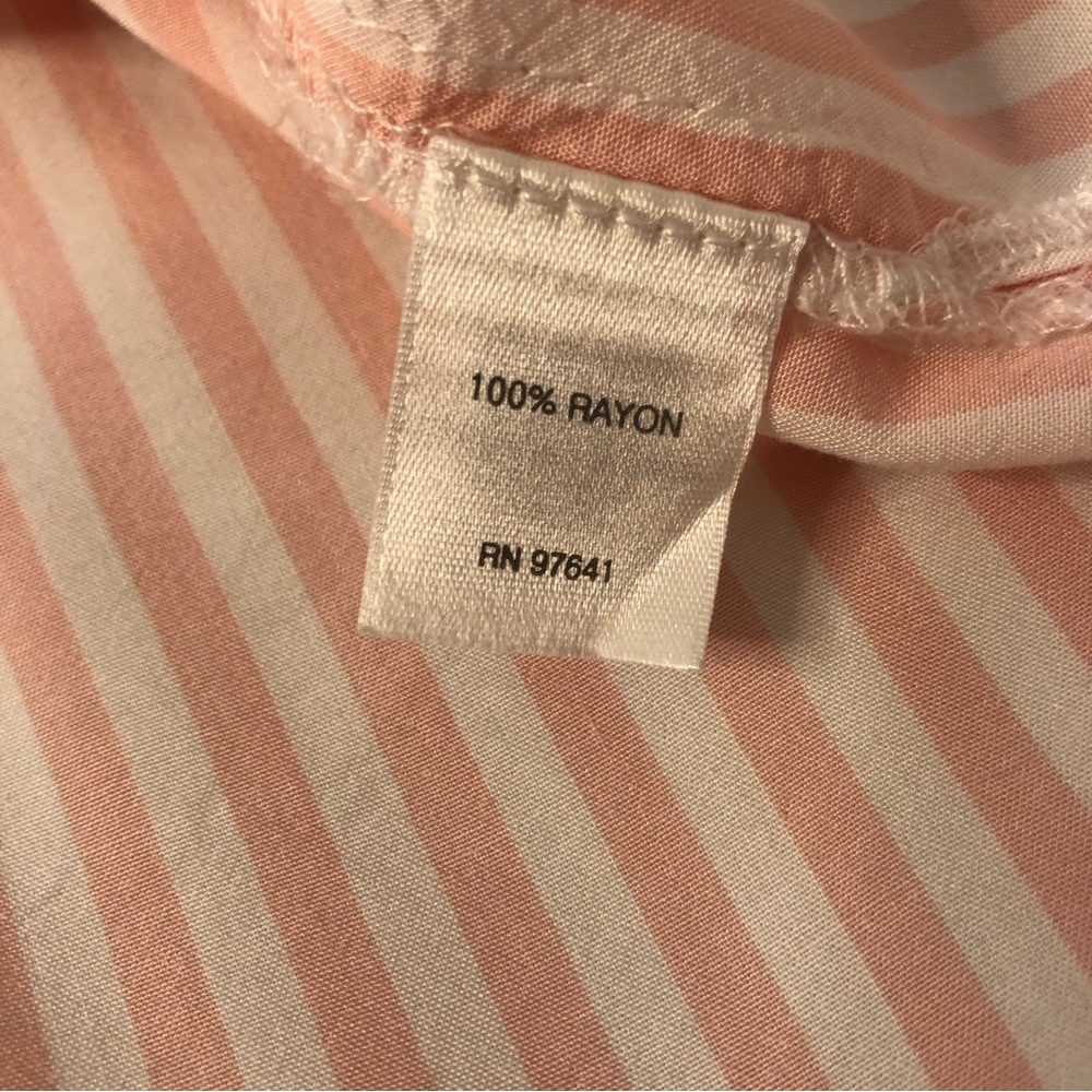 J Jill Pink and White Button Down Shirt Size Large Petite - Picture 8 of 10